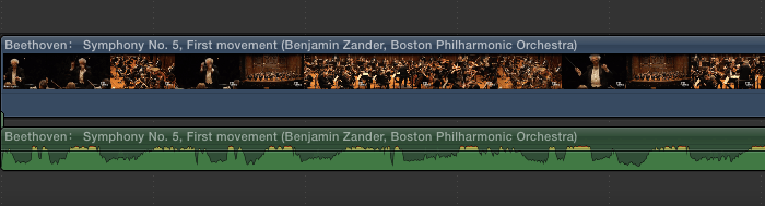 An editing program reveals the waveform of Beethoven's 5th.
